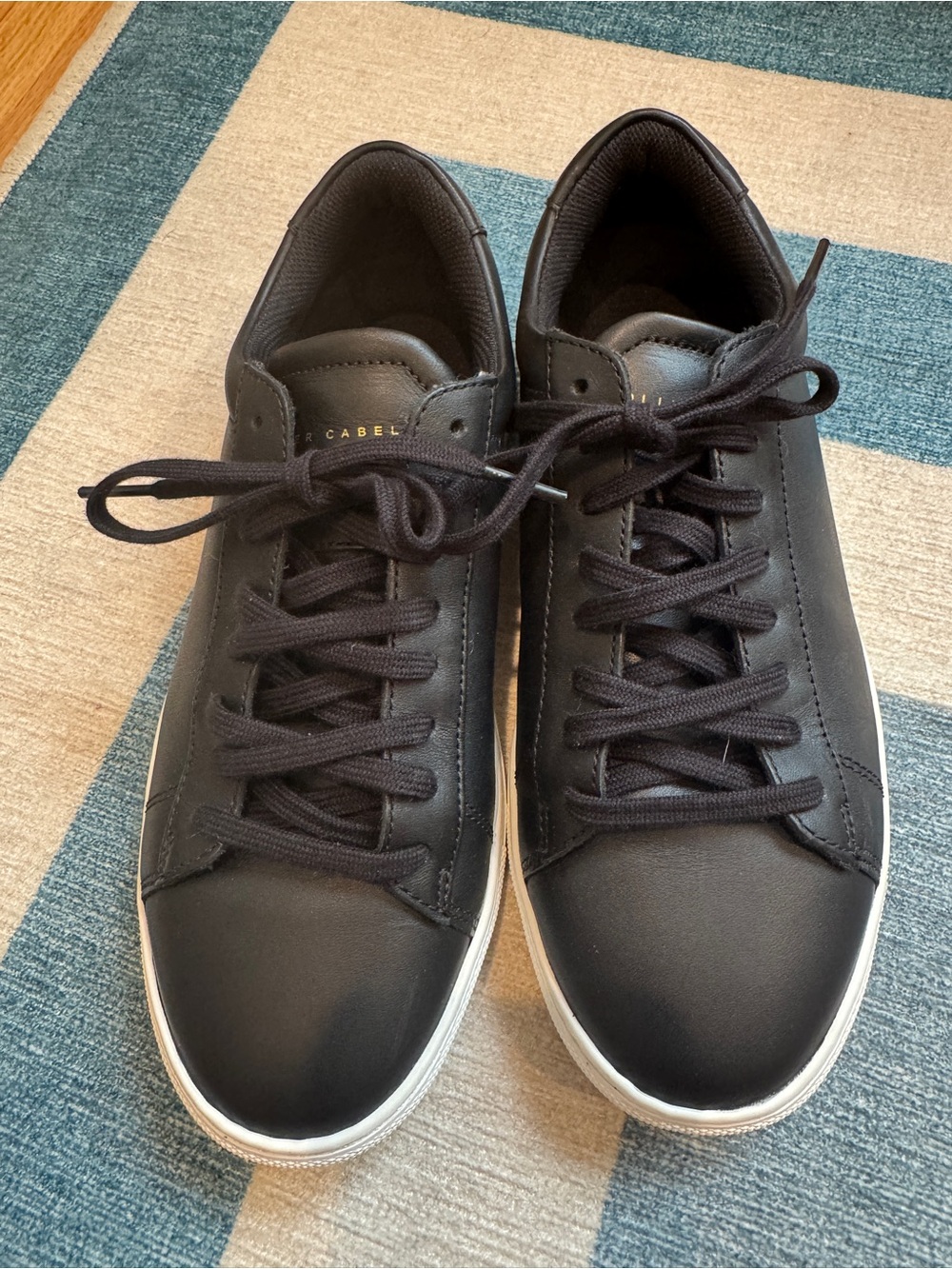 Oliver Cabell Black Low-Top Leather Sneakers